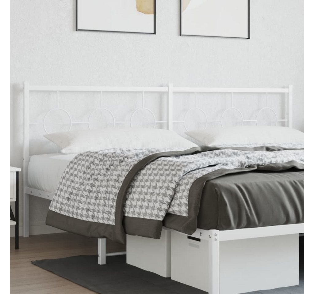 furnicato Bettgestell Kopfteil Metall Weiß 200 cm furnicato Bettgestell Kopfteil Metall Weiß 200 cm von furnicato