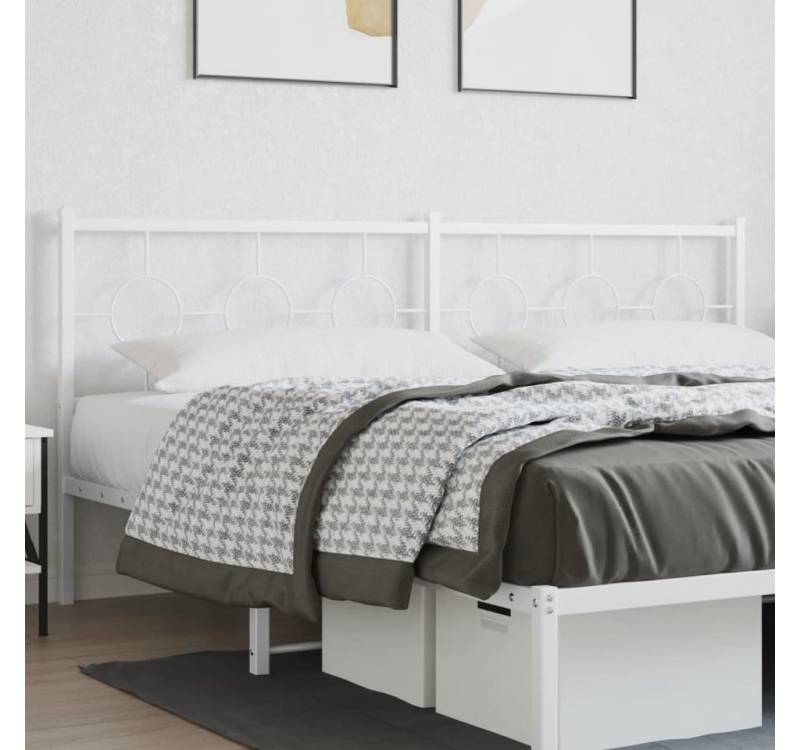 furnicato Bettgestell Kopfteil Metall Weiß 200 cm furnicato Bettgestell Kopfteil Metall Weiß 200 cm von furnicato