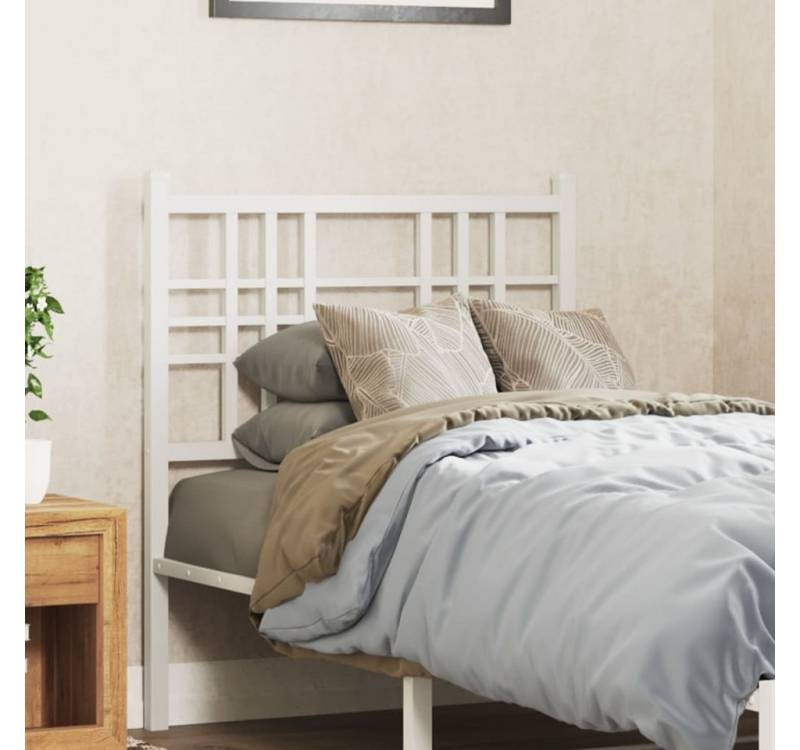 furnicato Bettgestell Kopfteil Metall Weiß 75 cm furnicato Bettgestell Kopfteil Metall Weiß 75 cm von furnicato