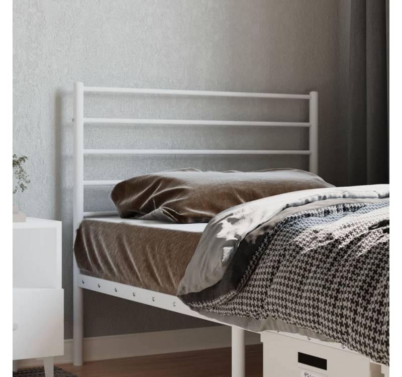 furnicato Bettgestell Kopfteil Metall Weiß 80 cm furnicato Bettgestell Kopfteil Metall Weiß 80 cm von furnicato