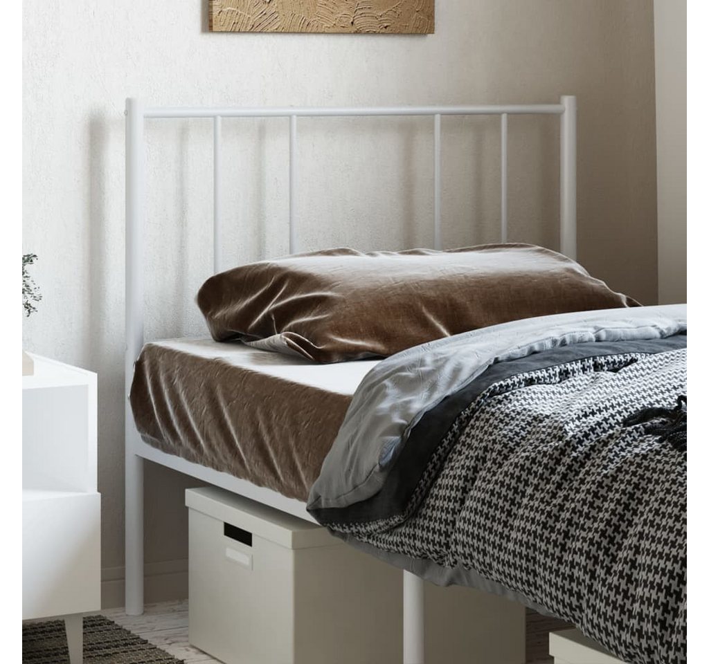 furnicato Bettgestell Kopfteil Metall Weiß 80 cm furnicato Bettgestell Kopfteil Metall Weiß 80 cm von furnicato