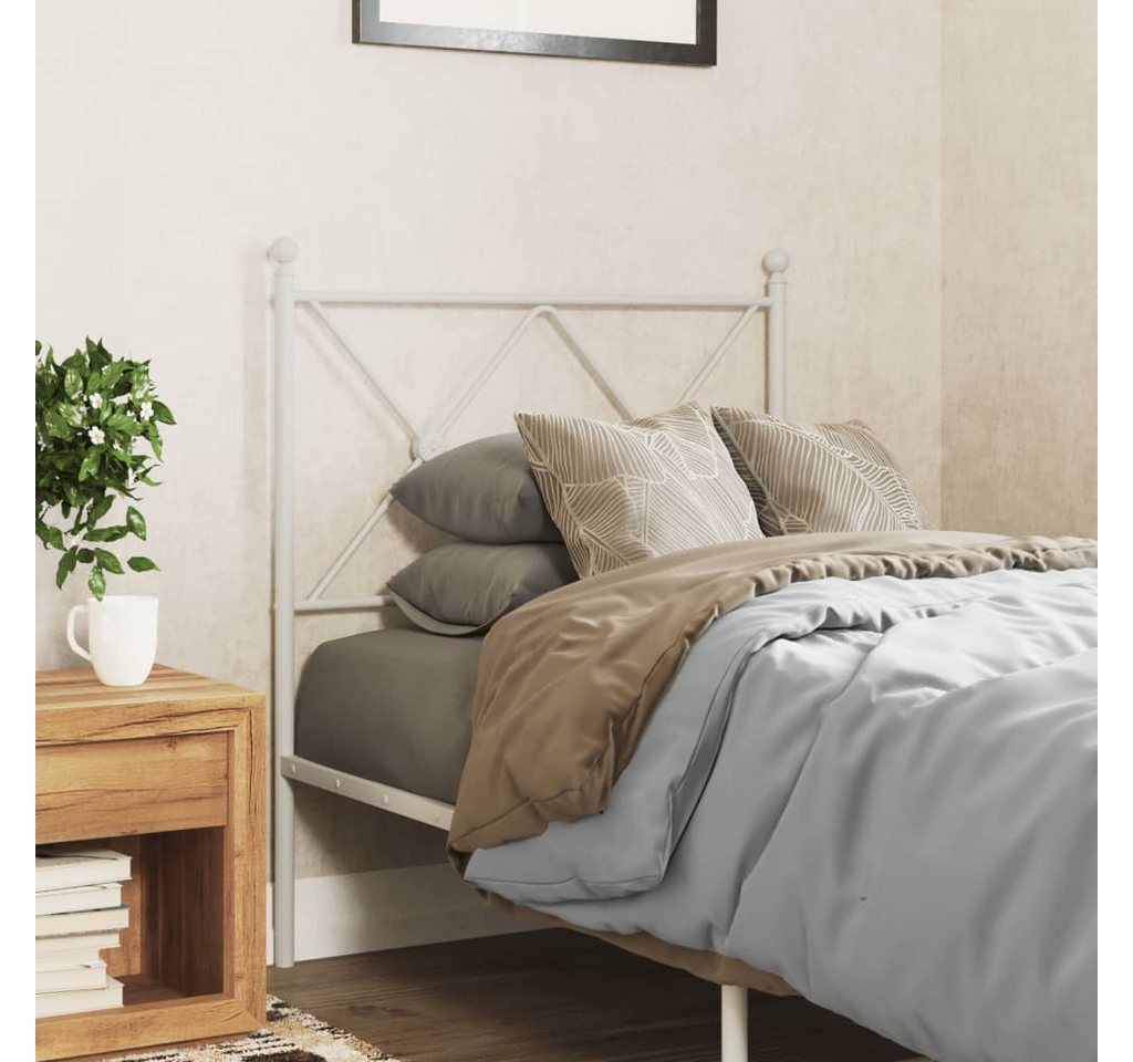 furnicato Bettgestell Kopfteil Metall Weiß 80 cm furnicato Bettgestell Kopfteil Metall Weiß 80 cm von furnicato