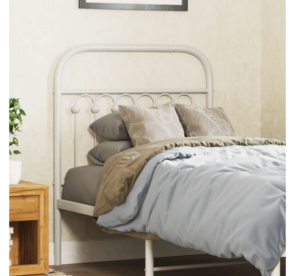furnicato Bettgestell Kopfteil Metall Weiß 80 cm furnicato Bettgestell Kopfteil Metall Weiß 80 cm von furnicato