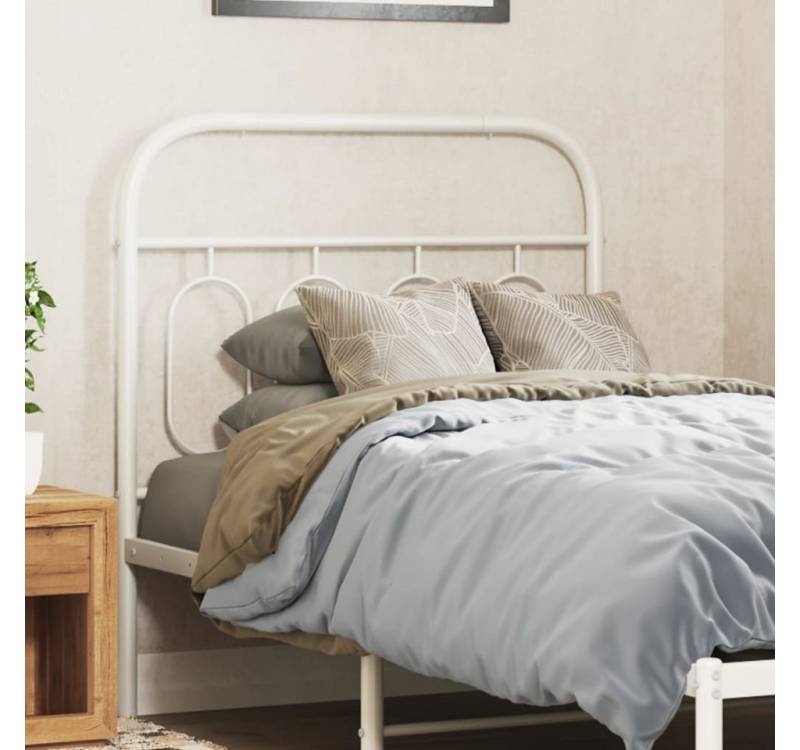 furnicato Bettgestell Kopfteil Metall Weiß 90 cm furnicato Bettgestell Kopfteil Metall Weiß 90 cm von furnicato