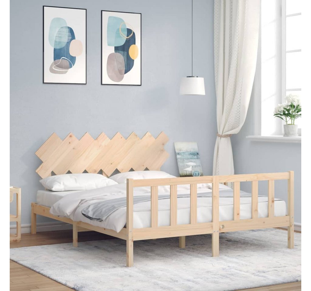 furnicato Bettgestell Massivholzbett ohne Matratze 160x200 cm Kiefernholz von furnicato