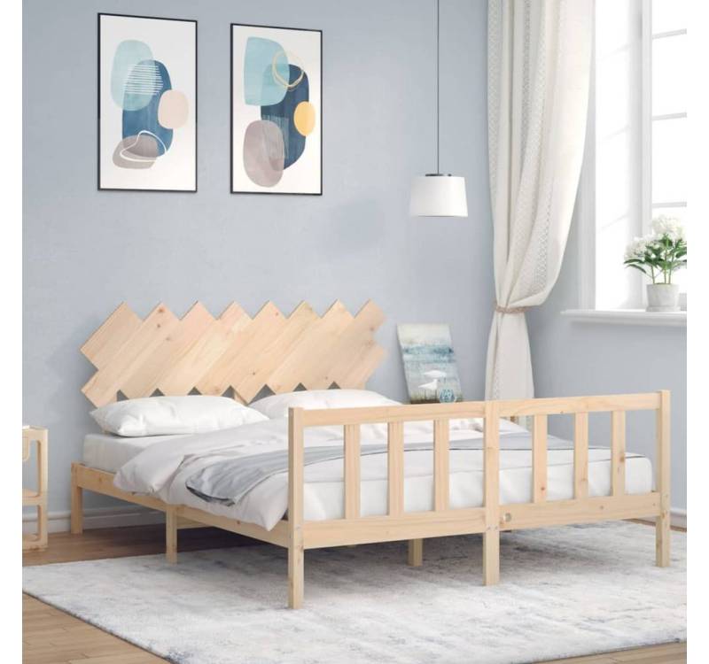 furnicato Bettgestell Massivholzbett ohne Matratze 160x200 cm Kiefernholz von furnicato