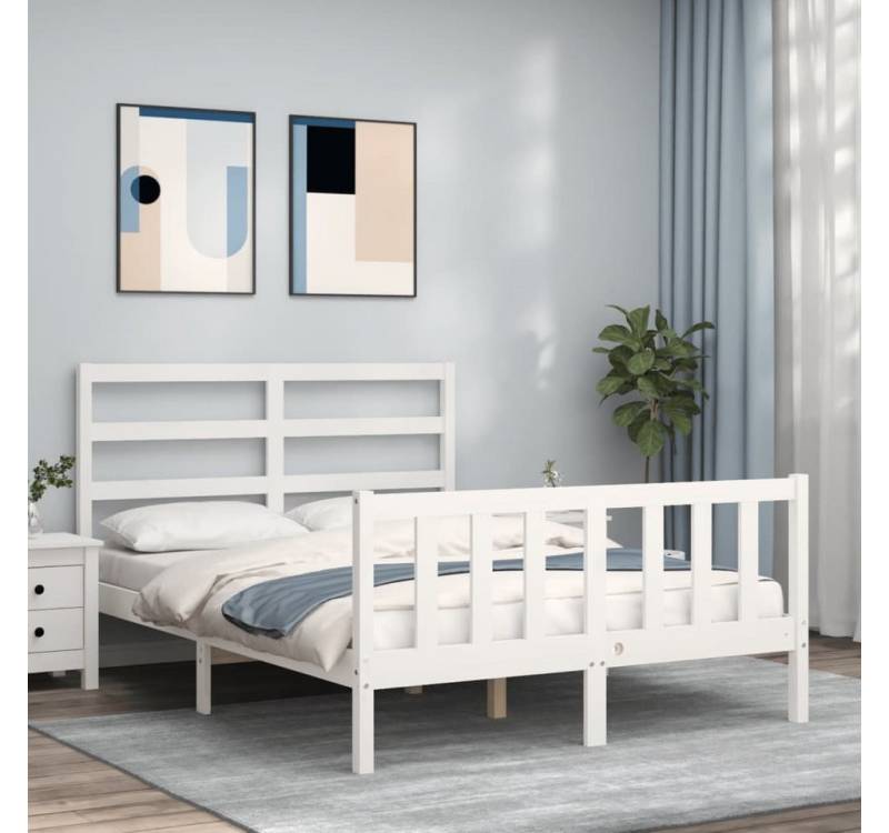 furnicato Bettgestell Massivholzbett ohne Matratze Weiß 140x200 cm Kiefernholz furnicato Bettgestell Massivholzbett ohne Matratze Weiß 140x200 cm Kiefernholz von furnicato