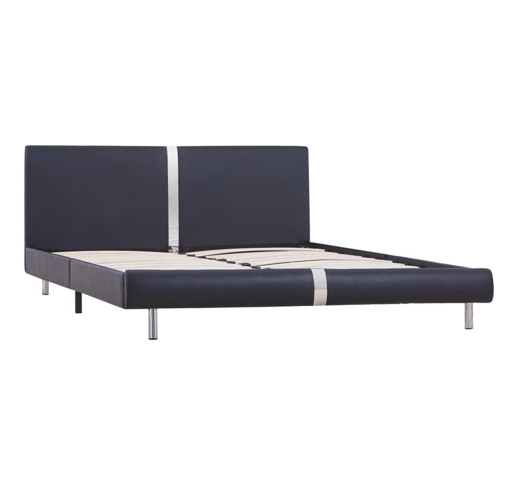 furnicato Bettgestell Schwarz Kunstleder 120 x 200 cm von furnicato