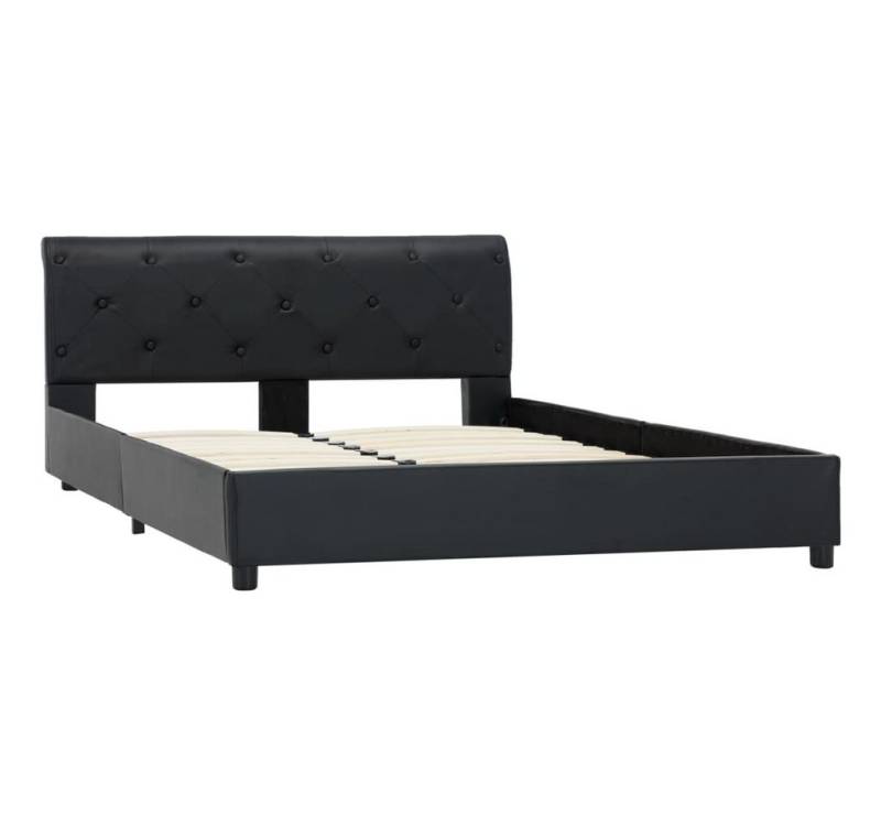 furnicato Bettgestell Schwarz Kunstleder 120 x 200 cm von furnicato