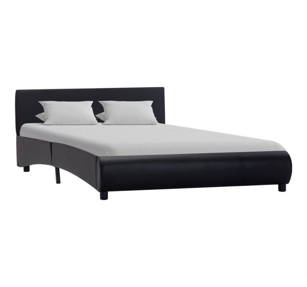 furnicato Bettgestell Schwarz Kunstleder 140 x 200 cm von furnicato