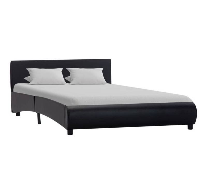 furnicato Bettgestell Schwarz Kunstleder 140 x 200 cm von furnicato