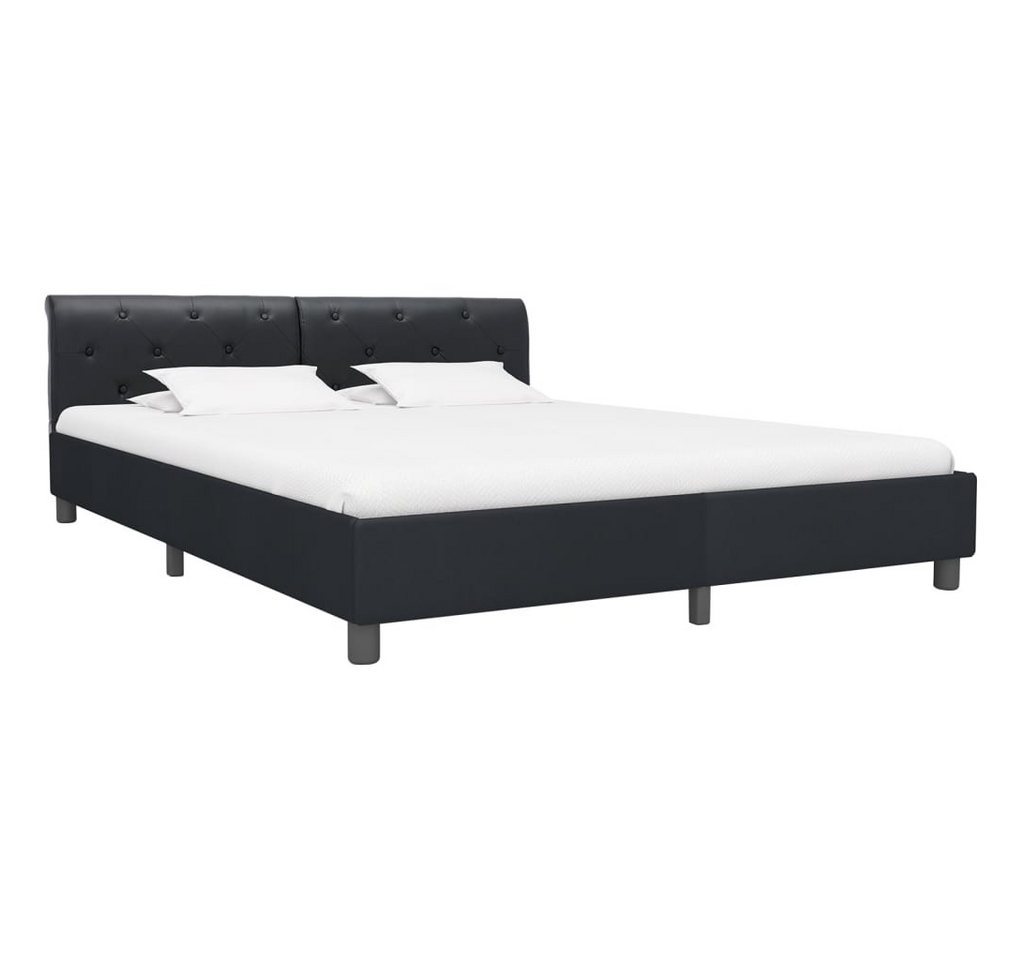 furnicato Bettgestell Schwarz Kunstleder 180 x 200 cm von furnicato