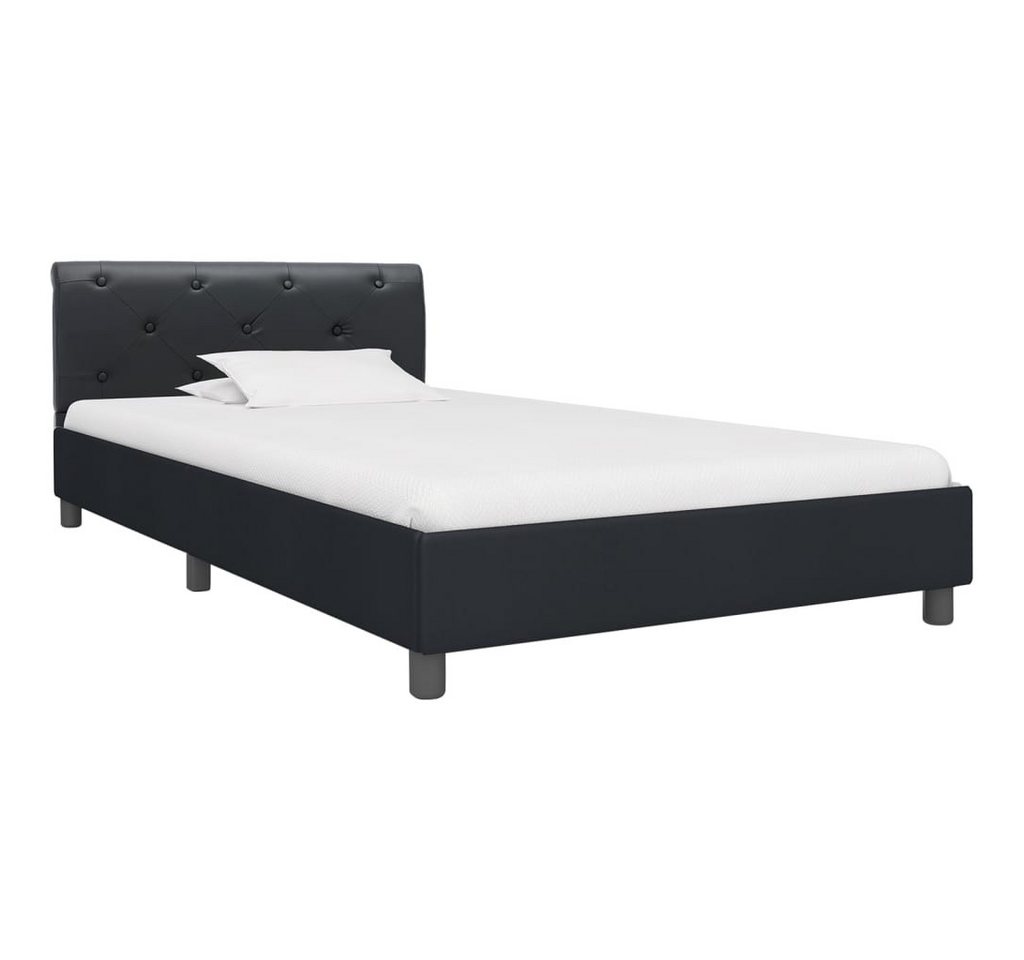 furnicato Bettgestell Schwarz Kunstleder 90 x 200 cm von furnicato