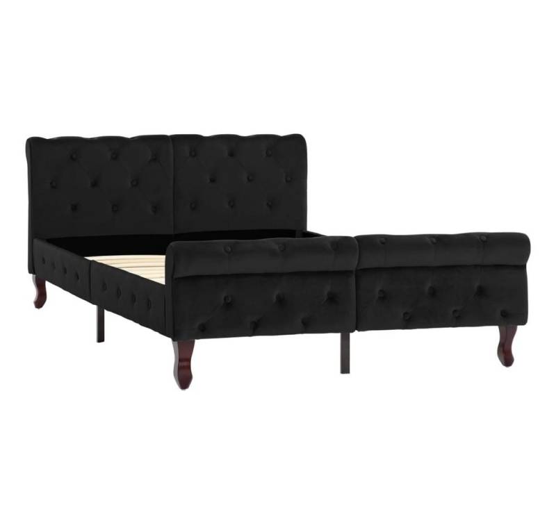 furnicato Bettgestell Schwarz Samt 120 x 200 cm furnicato Bettgestell Schwarz Samt 120 x 200 cm von furnicato