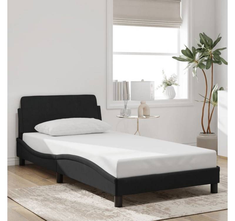 furnicato Bettgestell "Dover" Schwarz 100x200 cm Samt (1-tlg) von furnicato