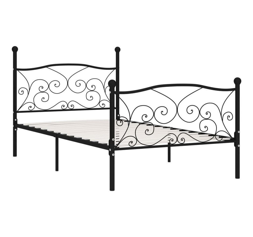 furnicato Bettgestell mit Lattenrost Schwarz Metall 100 x 200 cm furnicato Bettgestell mit Lattenrost Schwarz Metall 100 x 200 cm von furnicato
