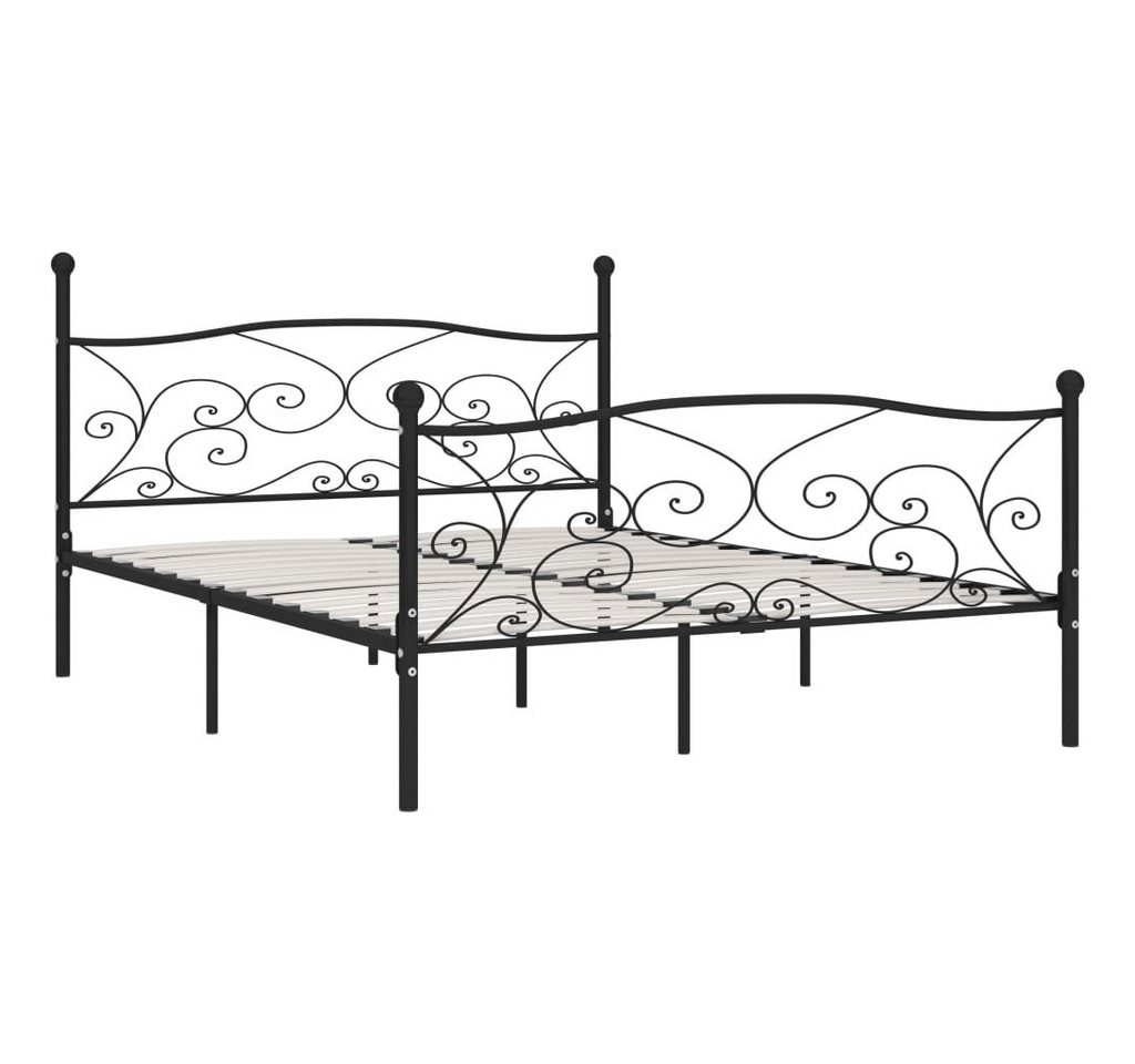 furnicato Bettgestell mit Lattenrost Schwarz Metall 180 x 200 cm furnicato Bettgestell mit Lattenrost Schwarz Metall 180 x 200 cm von furnicato