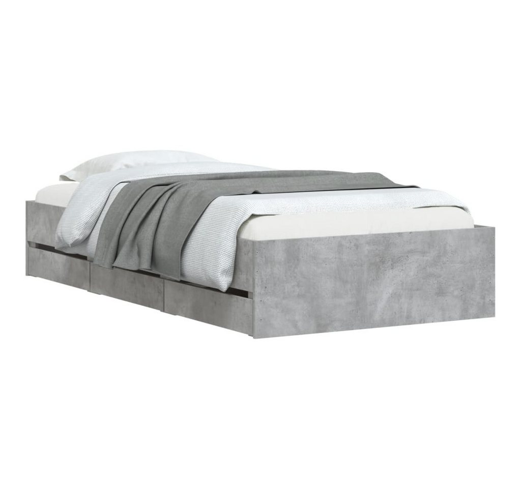 furnicato Bettgestell mit Schubladen Betongrau 90x190 cm Holzwerkstoff (1-tlg) furnicato Bettgestell mit Schubladen Betongrau 90x190 cm Holzwerkstoff (1-tlg) von furnicato