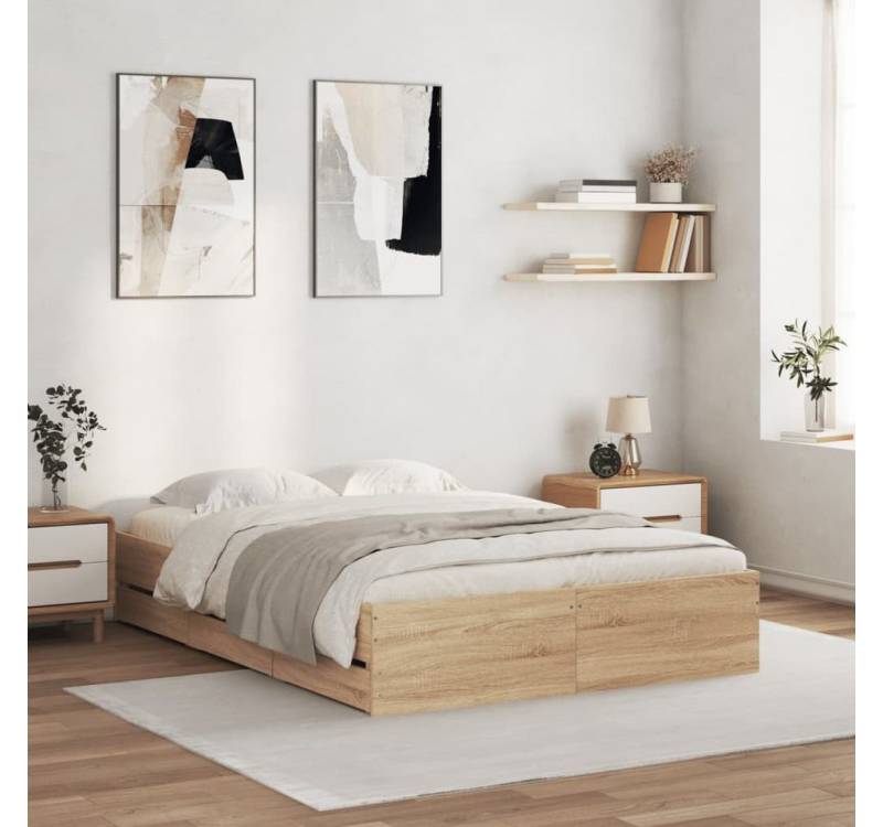 furnicato Bettgestell mit Schubladen Sonoma-Eiche 120x200cm Holzwerkstoff furnicato Bettgestell mit Schubladen Sonoma-Eiche 120x200cm Holzwerkstoff von furnicato