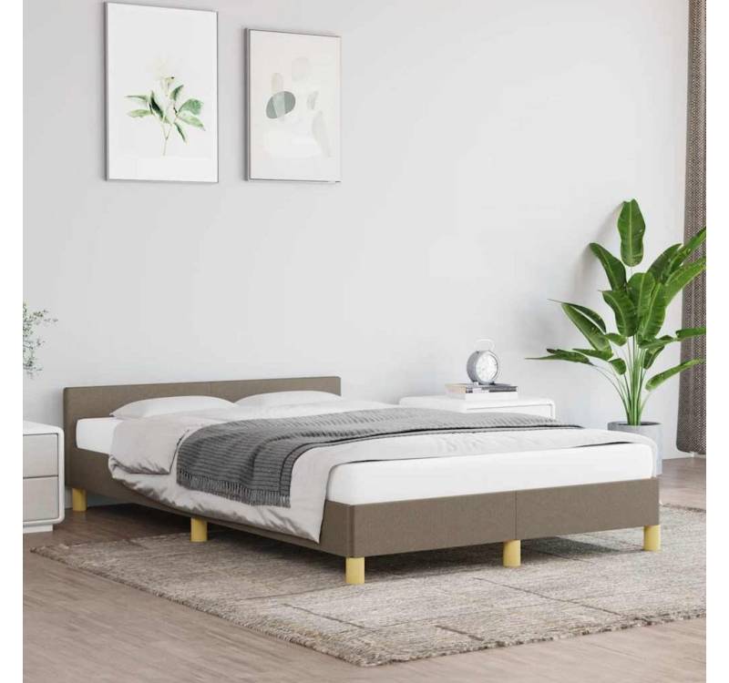 furnicato Bettgestell ohne Matratze Taupe 120x200 cm Stoff von furnicato