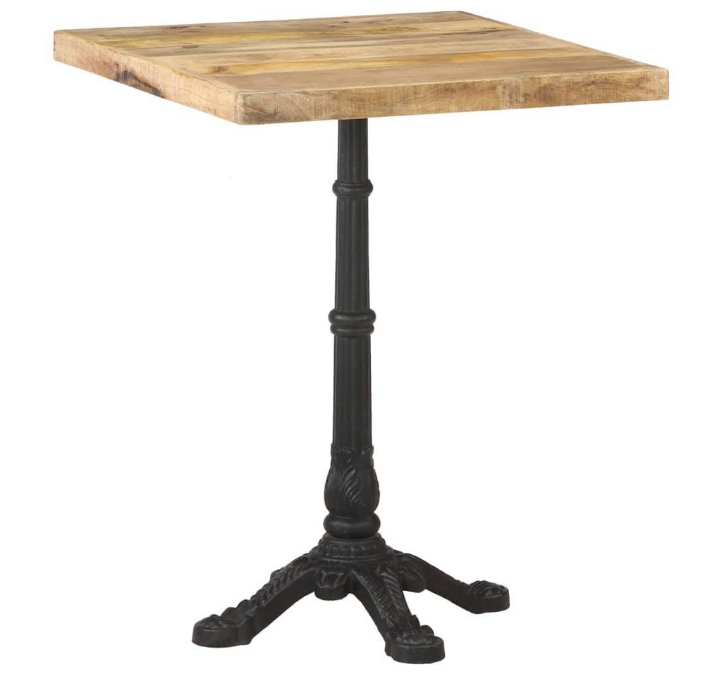 furnicato Bistrotisch 60x60x77 cm Raues Massivholzholz (1-St) von furnicato