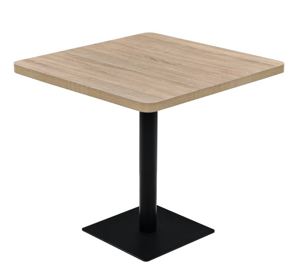furnicato Bistrotisch MDF und Stahl Quadratisch 80x80x75 cm Eichenoptik (1-St) von furnicato