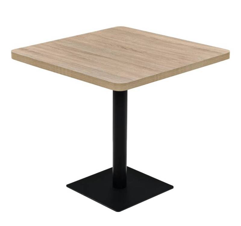furnicato Bistrotisch MDF und Stahl Quadratisch 80x80x75 cm Eichenoptik (1-St) von furnicato