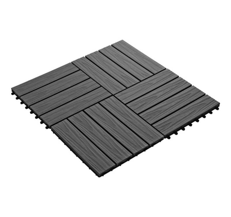 furnicato Bodenfliese Terrassenfliesen 11 Stk. Tief Geprägt WPC 30x30cm 1 qm Schwarz, 30x30, Schwarz furnicato Bodenfliese Terrassenfliesen 11 Stk. Tief Geprägt WPC 30x30cm 1 qm Schwarz, 30x30, Schwarz von furnicato