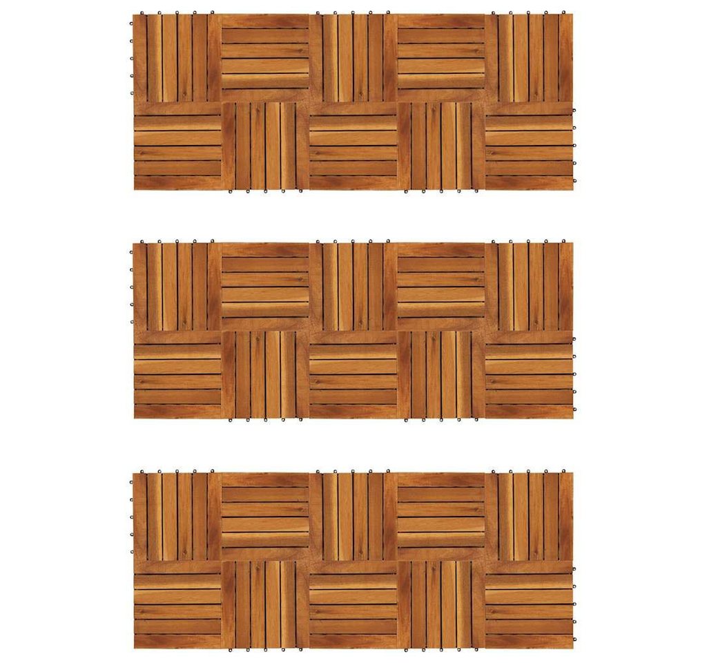furnicato Bodenfliese Terrassenfliesen 30 Stk. Vertikales Muster 30x30 cm Massivholz, 30x30, Braun furnicato Bodenfliese Terrassenfliesen 30 Stk. Vertikales Muster 30x30 cm Massivholz, 30x30, Braun von furnicato