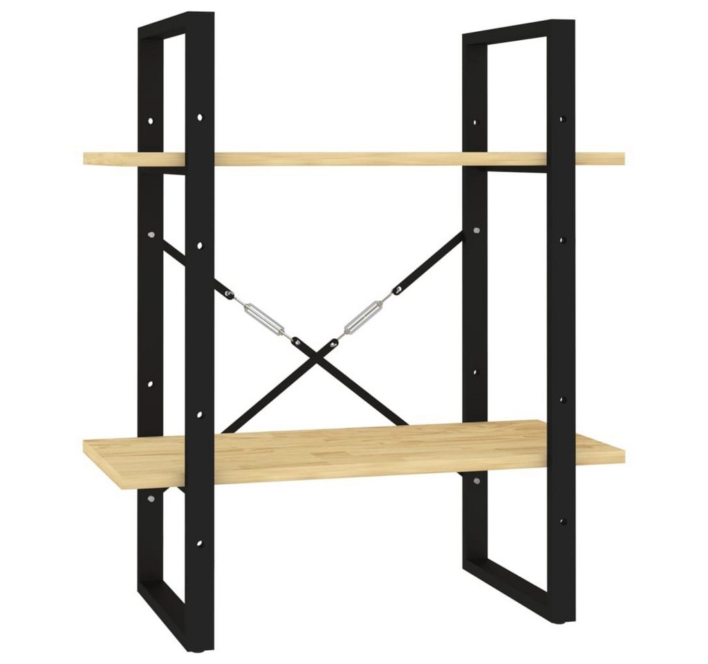 furnicato Bücherregal 2 Böden 60x30x70 cm Massivholz Kiefer, 1-tlg. von furnicato