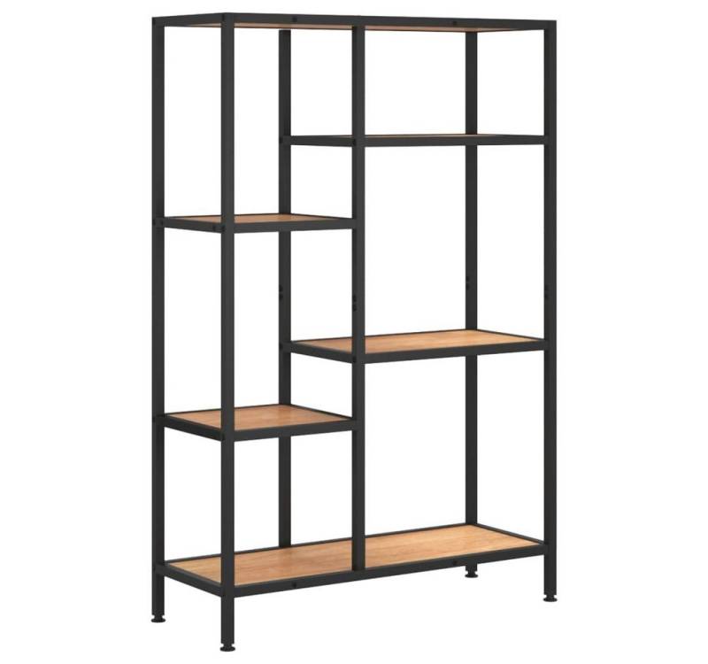 furnicato Bücherregal 80x30x120 cm Stahl und Holzwerkstoff, 1-tlg. von furnicato