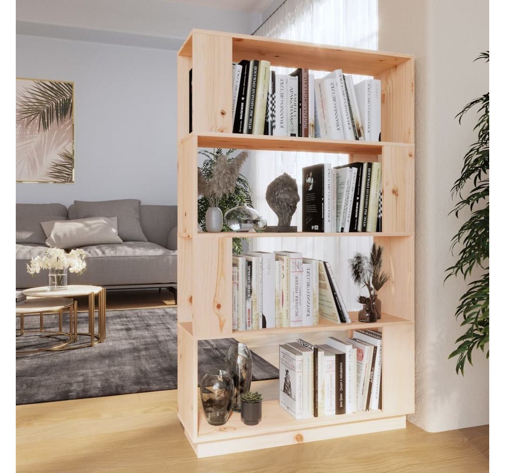 furnicato Bücherregal Bücherregal/Raumteiler 80x25x132 cm Massivholz Kiefer von furnicato
