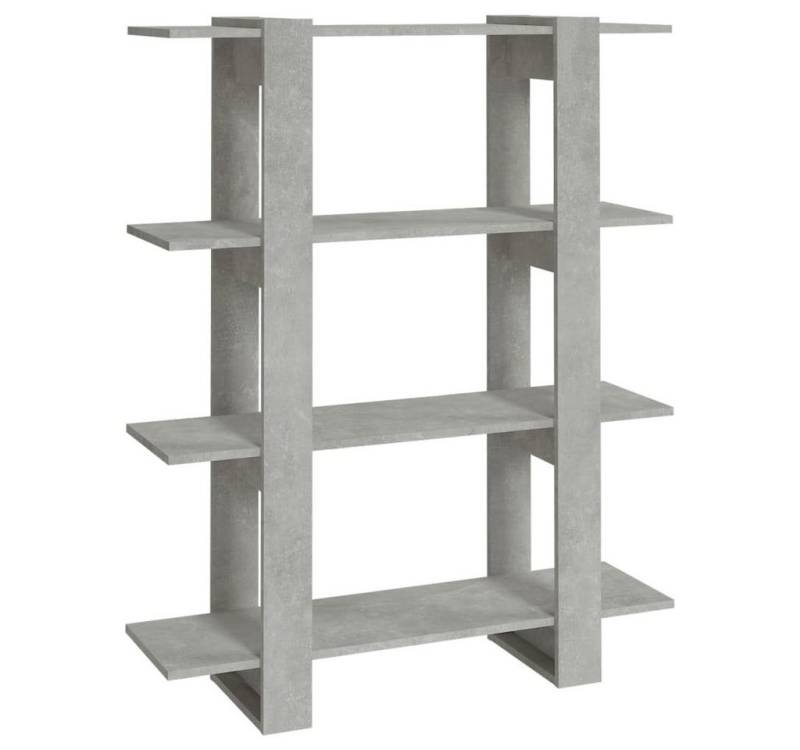 furnicato Bücherregal Bücherregal/Raumteiler Betongrau 100x30x123,5 cm, 1-tlg. von furnicato