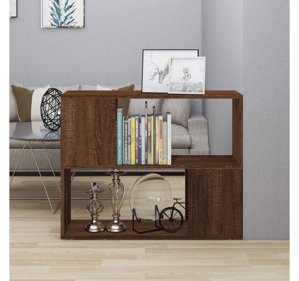 furnicato Bücherregal Bücherregal/Raumteiler Braun Eichen-Optik 80x24x63 cm, 1-tlg. von furnicato