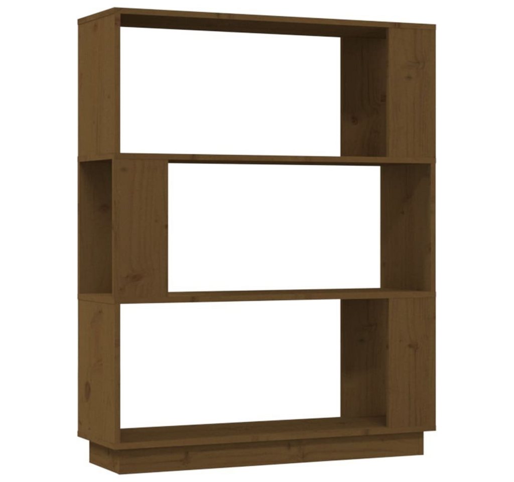 furnicato Bücherregal Bücherregal/Raumteiler Honigbraun 80x25x101 cm Massivholz, 1-tlg. von furnicato