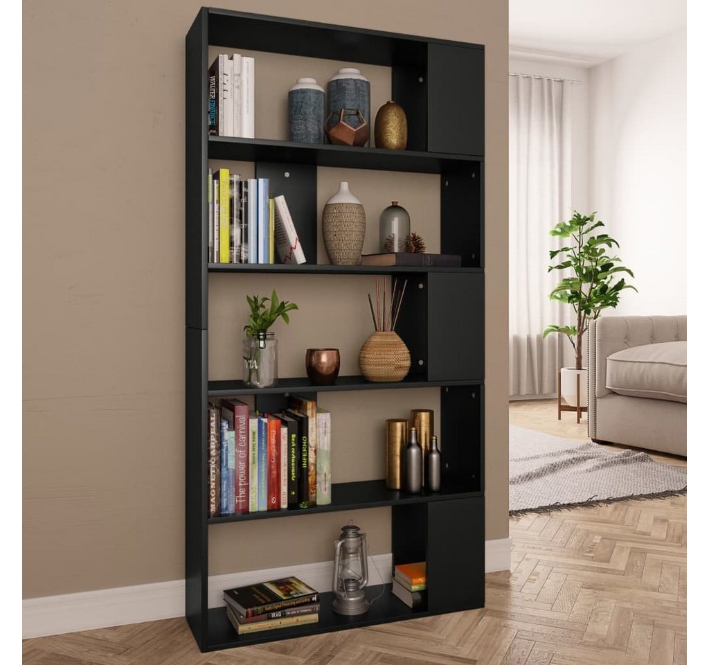 furnicato Bücherregal Bücherregal/Raumteiler Schwarz 80x24x159 cm Holzwerkstoff von furnicato