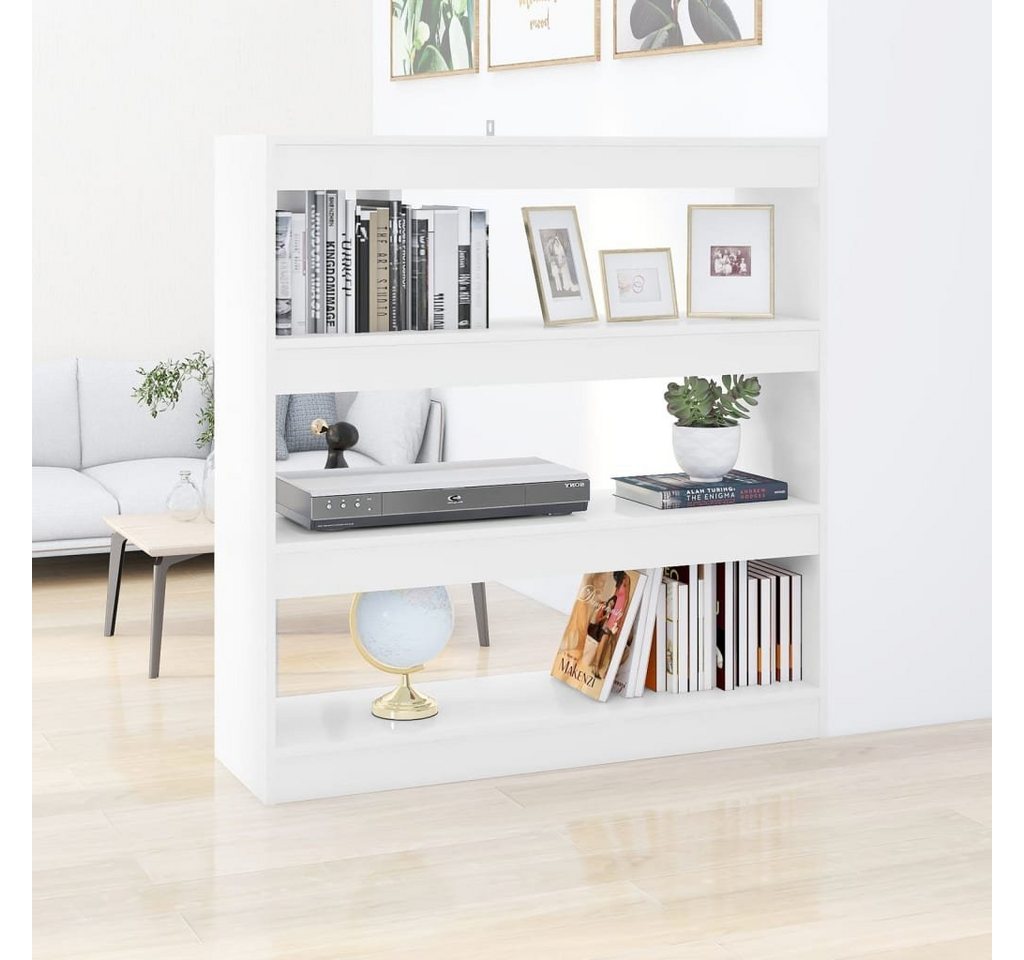 furnicato Bücherregal Bücherregal/Raumteiler Weiß 100x30x103 cm von furnicato