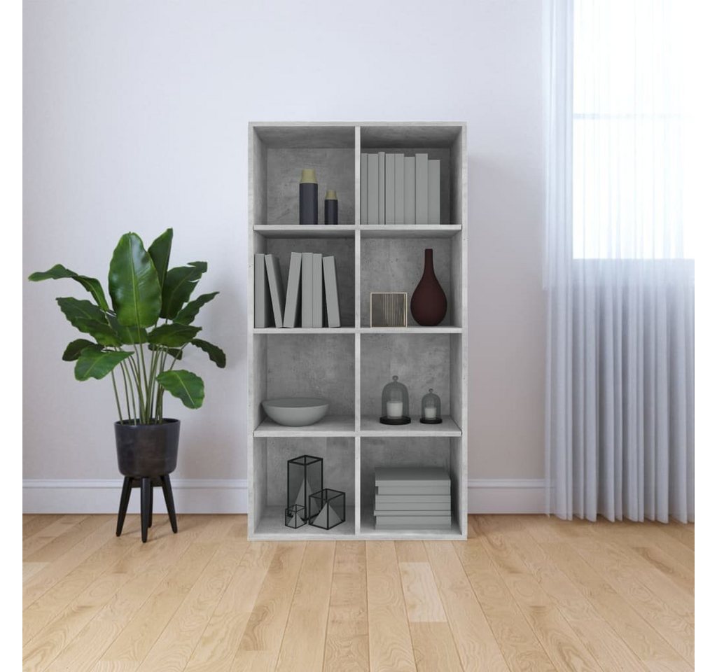 furnicato Bücherregal Bücherregal/Sideboard Betongrau 66×30×130 cm Holzwerkstoff von furnicato