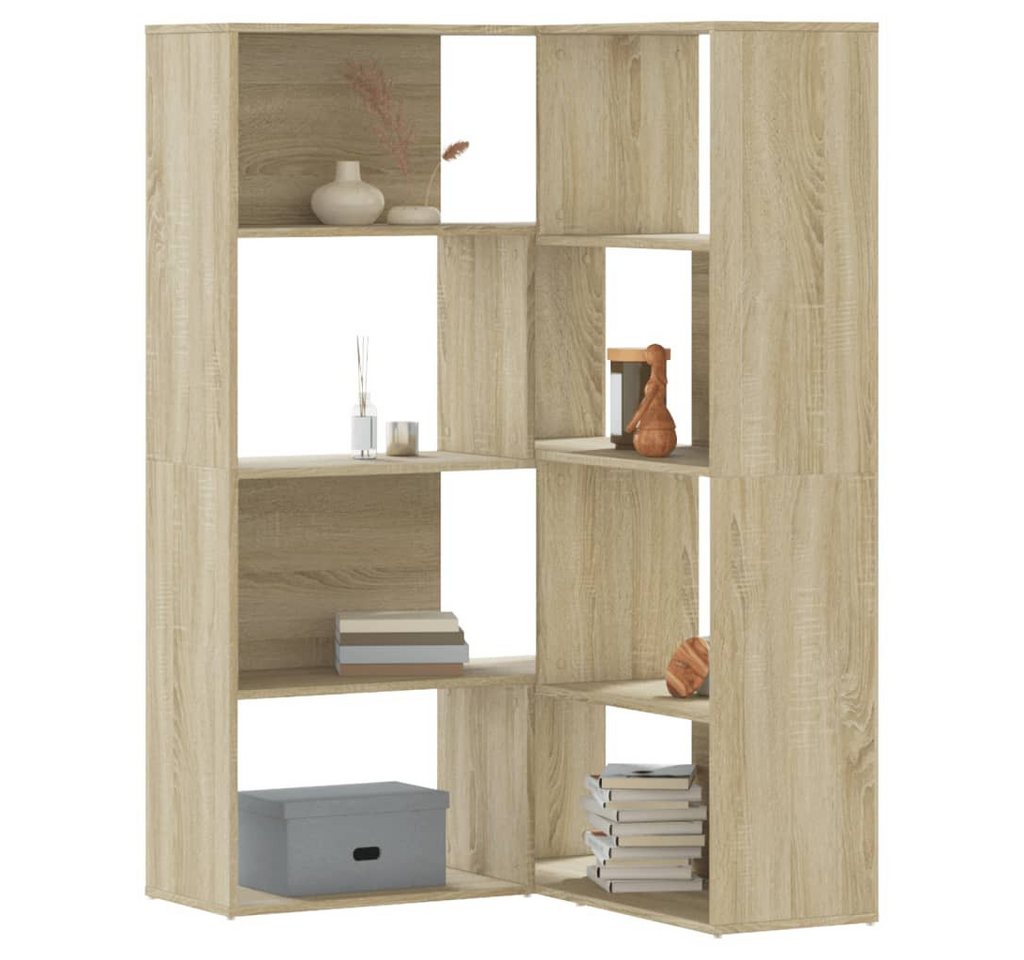furnicato Bücherregal Eck-4 Etagen Sonoma Eiche 85x85x140cm Holzwerkstoff, 1-tlg. von furnicato