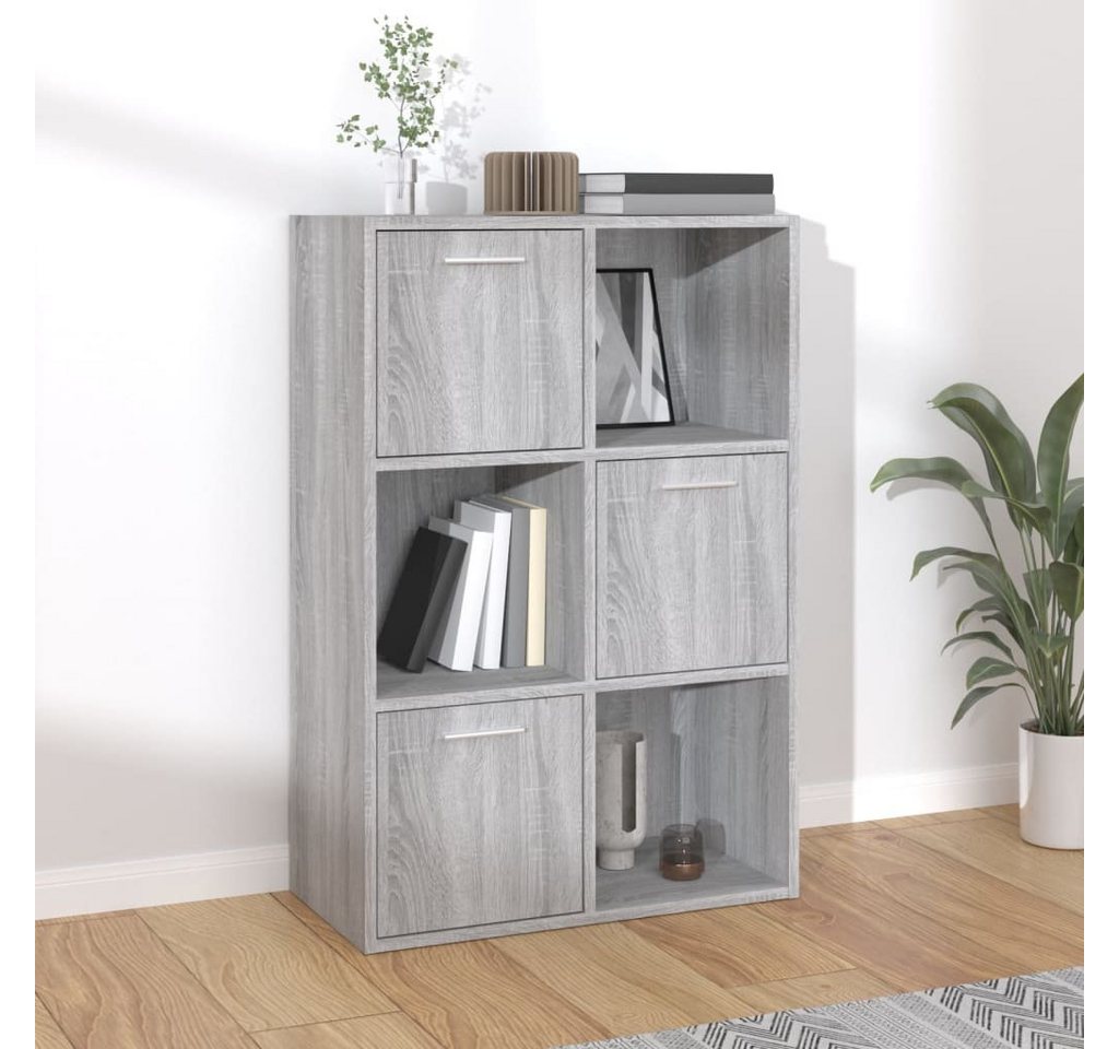 furnicato Bücherregal Lagerschrank Grau Sonoma 60x29,5x90 cm von furnicato