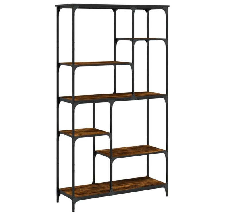 furnicato Bücherregal Räuchereiche 99x35,5x176 cm Holzwerkstoff und Stahl, 1-tlg. von furnicato
