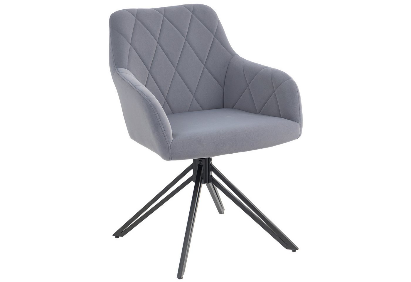 furnicato Bürostuhl Akzentstuhl im Retro-Design Samtoptik 58 cm x 60,5 cm x 79 cm Stahl (1 St) von furnicato
