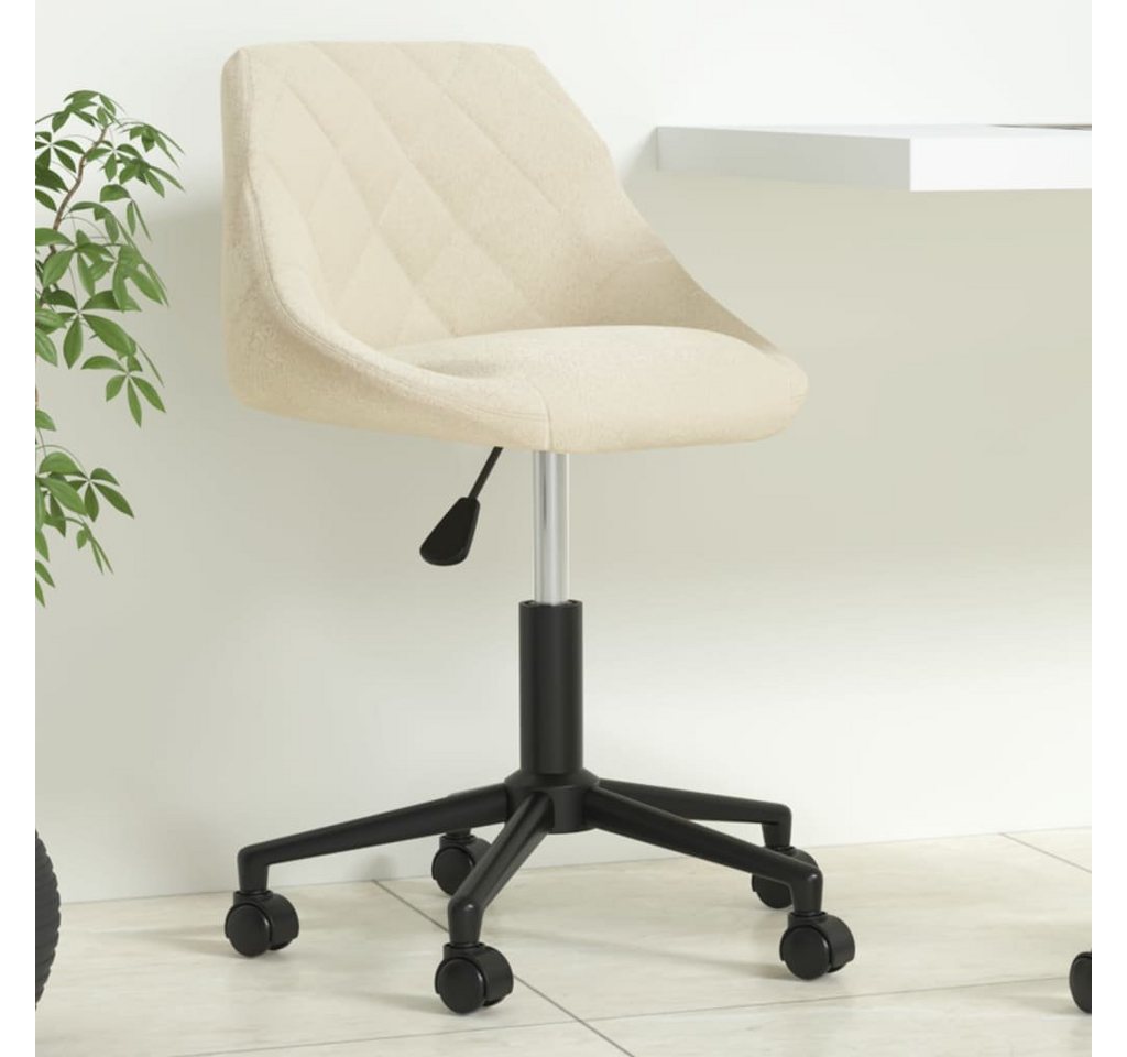furnicato Bürostuhl Drehbar Creme Samt (1 St) von furnicato