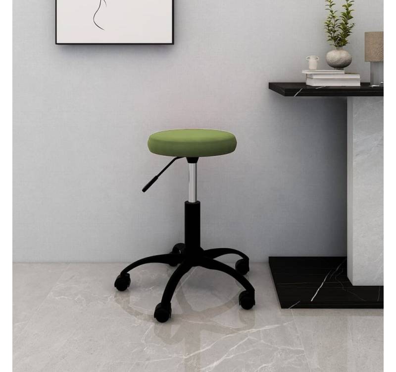 furnicato Bürostuhl Drehbar Hellgrün Samt (1 St) von furnicato