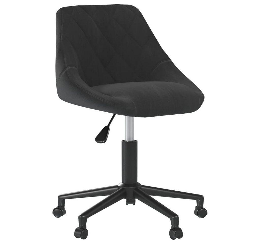 furnicato Bürostuhl Drehbar Schwarz Samt (1 St) von furnicato
