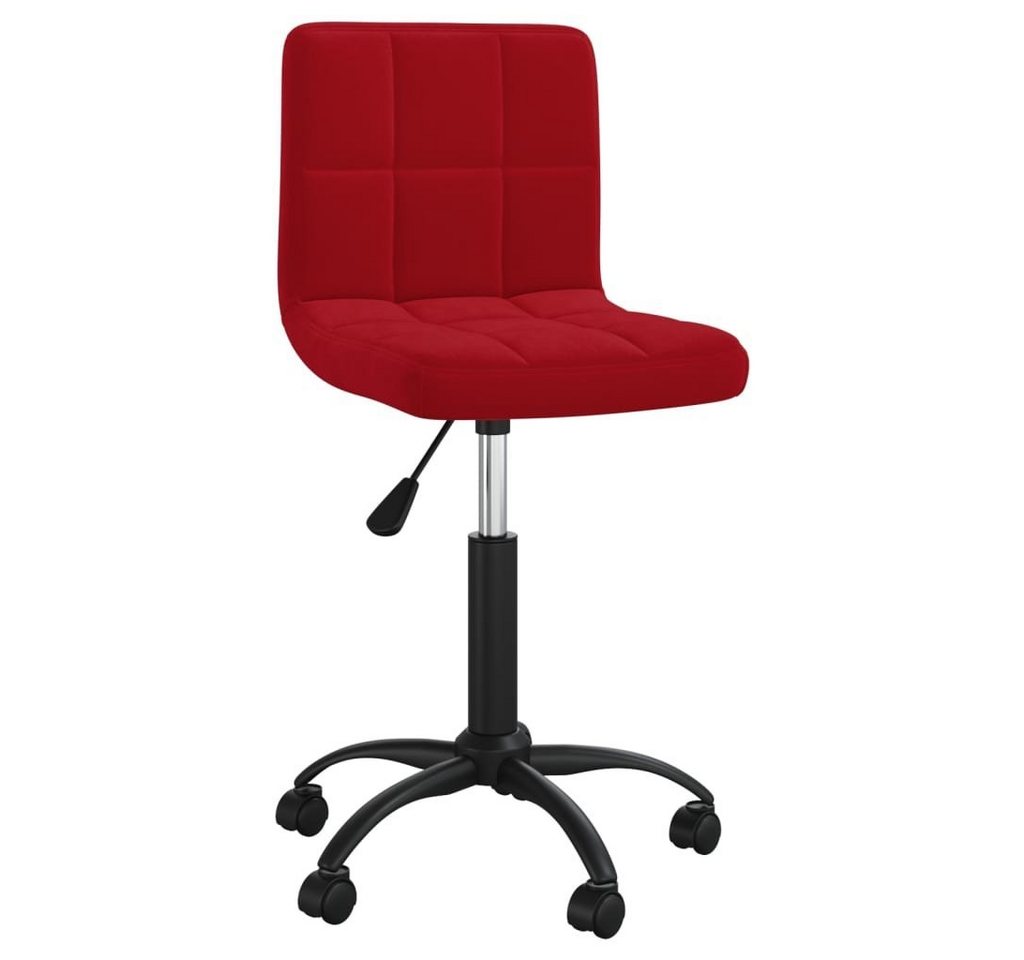 furnicato Bürostuhl Drehbar Weinrot Samt (1 St) von furnicato