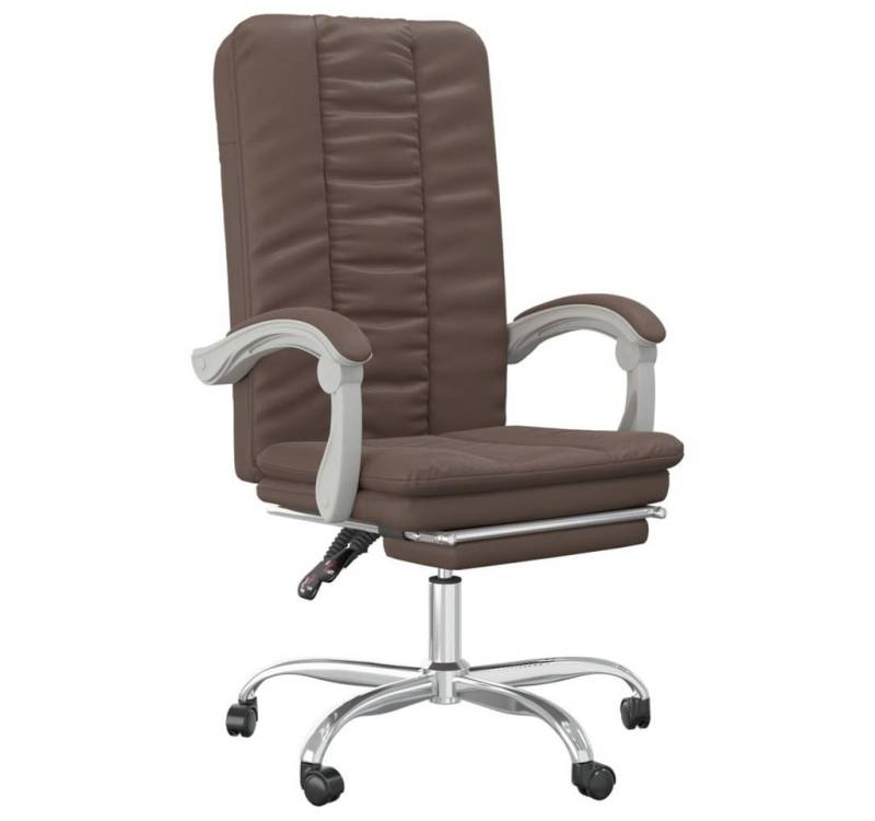 furnicato Bürostuhl mit Liegefunktion Braun Kunstleder (1 St) von furnicato