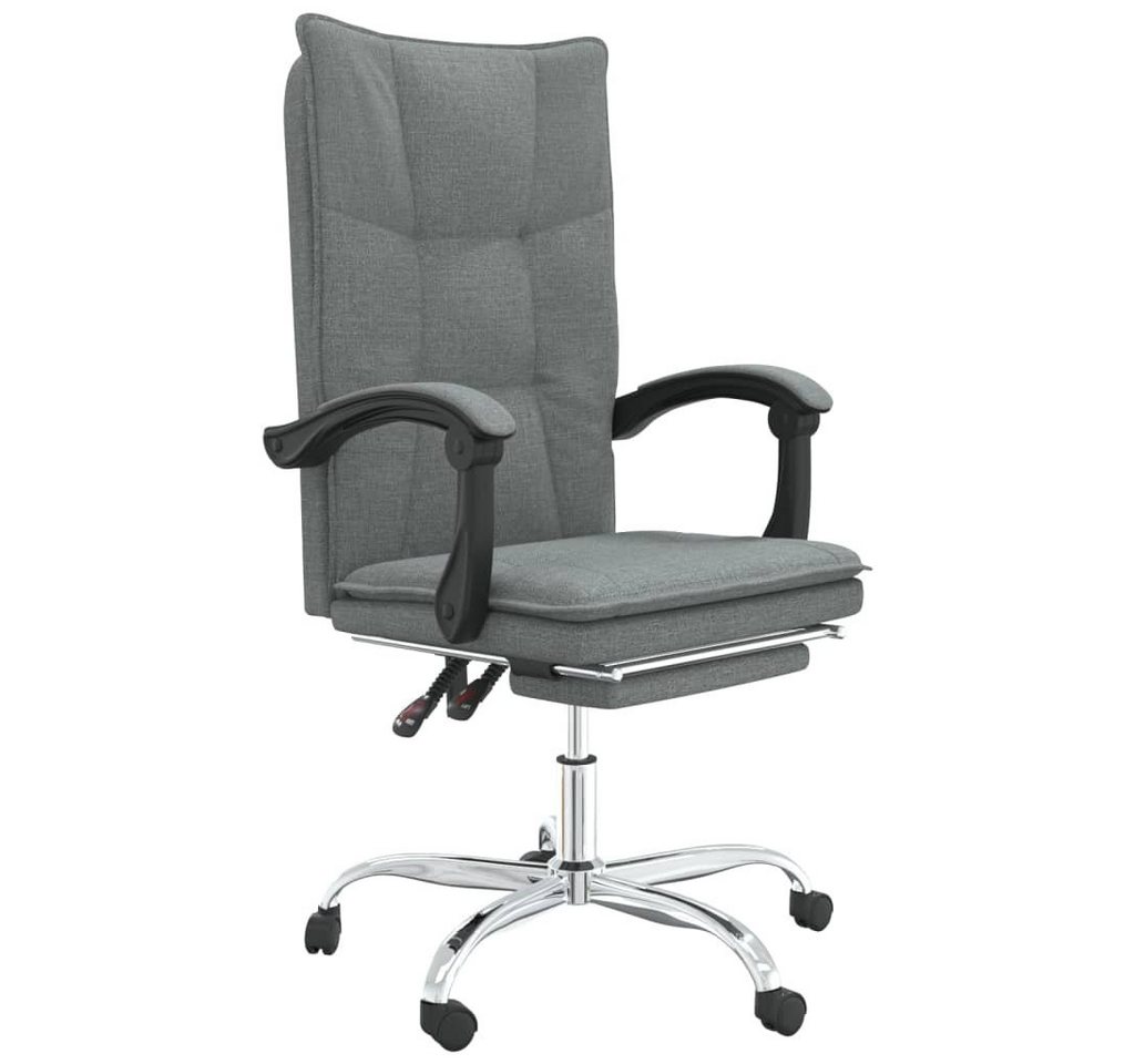 furnicato Bürostuhl mit Liegefunktion Dunkelgrau Stoff (1 St) von furnicato