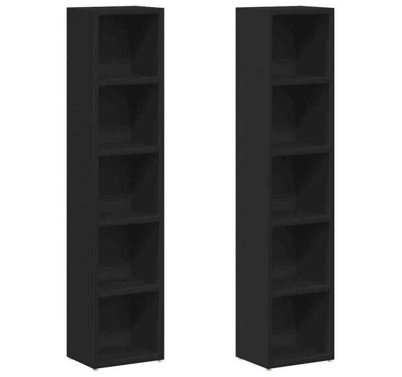 furnicato CD-Regal CD-Regale 2 Stk. Schwarz 21x16x93,5 cm Holzwerkstoff, 1-tlg. furnicato CD-Regal CD-Regale 2 Stk. Schwarz 21x16x93,5 cm Holzwerkstoff, 1-tlg. von furnicato