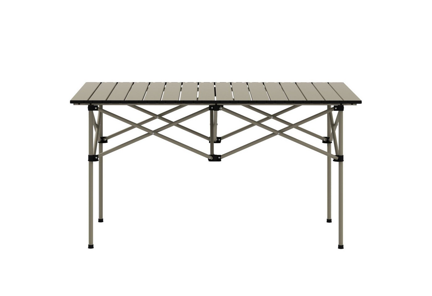 furnicato Campingtisch Klapptisch Aluminium 95x55cm Khaki für 2 (1-St) von furnicato